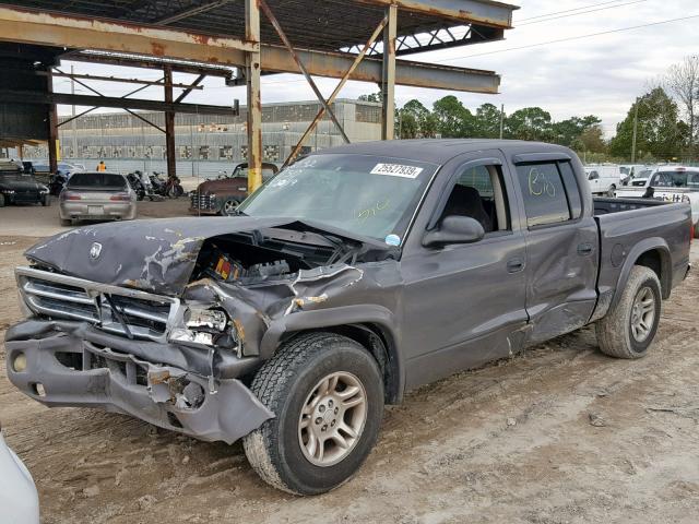 1D7HL48N63S104282 - 2003 DODGE DAKOTA QUA GRAY photo 2