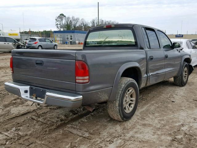 1D7HL48N63S104282 - 2003 DODGE DAKOTA QUA GRAY photo 4