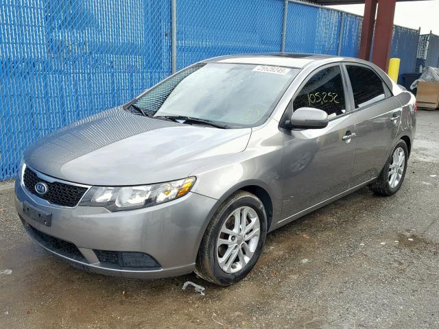 KNAFU4A29B5398897 - 2011 KIA FORTE EX GRAY photo 2