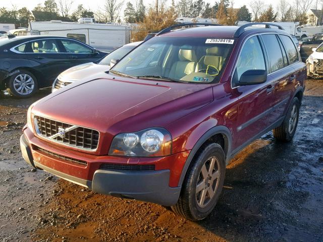 YV1CM59H541084561 - 2004 VOLVO XC90 RED photo 2