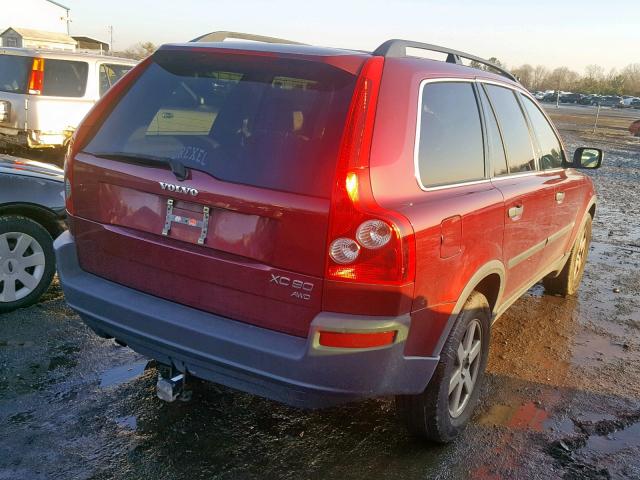 YV1CM59H541084561 - 2004 VOLVO XC90 RED photo 4