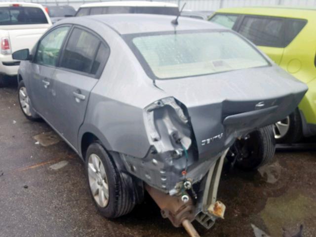 3N1AB61E38L712547 - 2008 NISSAN SENTRA 2.0 GRAY photo 3