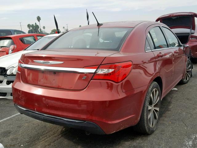 1C3CCBBB3DN609384 - 2013 CHRYSLER 200 TOURIN RED photo 4