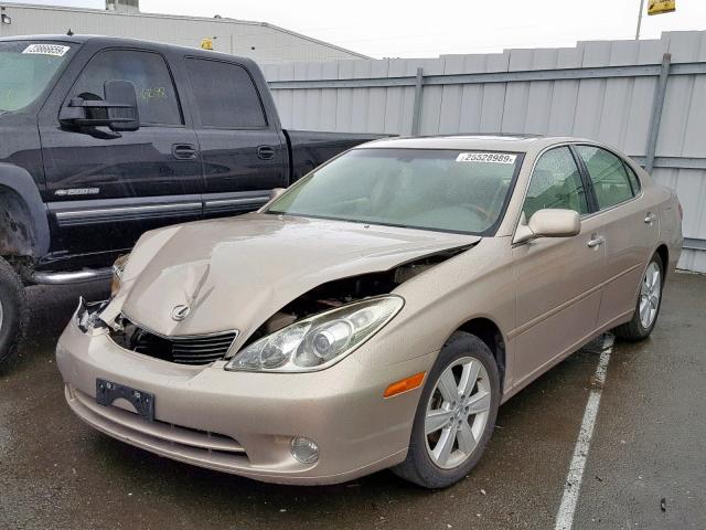 JTHBA30G555076228 - 2005 LEXUS ES 330 GOLD photo 2