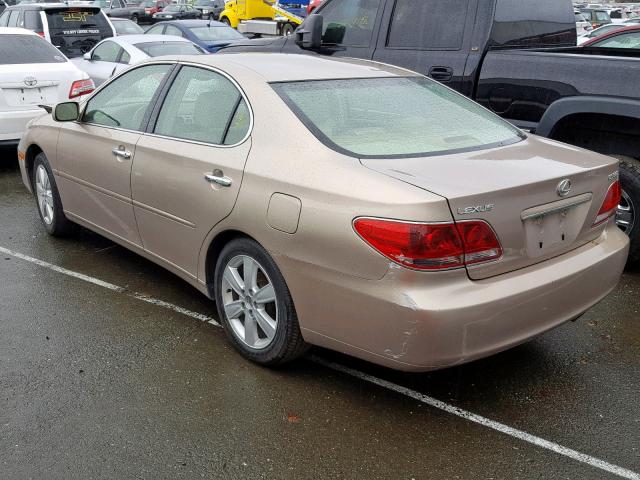 JTHBA30G555076228 - 2005 LEXUS ES 330 GOLD photo 3