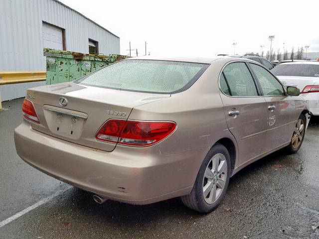 JTHBA30G555076228 - 2005 LEXUS ES 330 GOLD photo 4