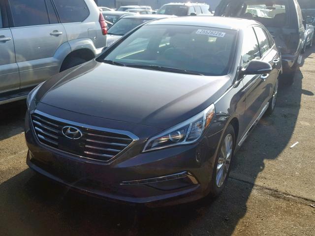 5NPE34AF4FH093432 - 2015 HYUNDAI SONATA SPO BROWN photo 2