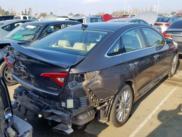 5NPE34AF4FH093432 - 2015 HYUNDAI SONATA SPO BROWN photo 4