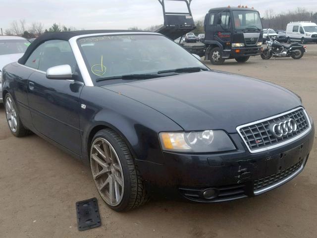 WUARL48H54K900177 - 2004 AUDI S4 QUATTRO BLACK photo 1