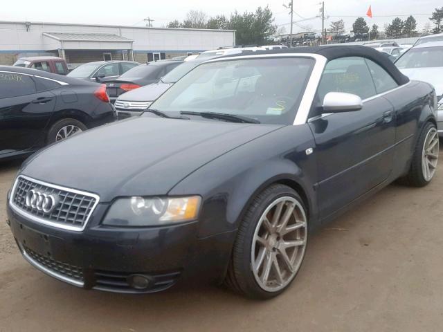 WUARL48H54K900177 - 2004 AUDI S4 QUATTRO BLACK photo 2