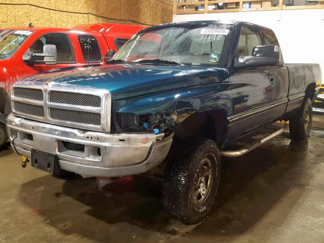 3B7KF23D3VM519324 - 1997 DODGE RAM 2500 GREEN photo 2