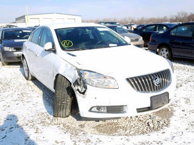 2G4GS5EV3D9189535 - 2013 BUICK REGAL PREM WHITE photo 1