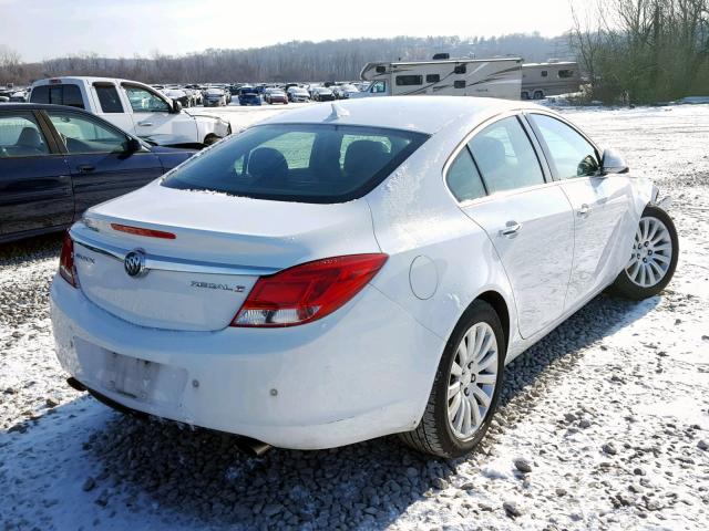 2G4GS5EV3D9189535 - 2013 BUICK REGAL PREM WHITE photo 4