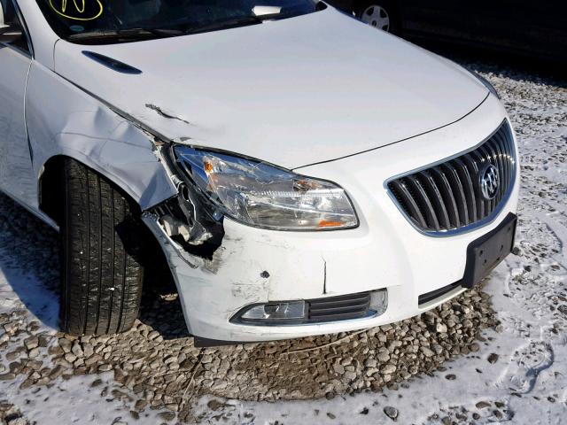 2G4GS5EV3D9189535 - 2013 BUICK REGAL PREM WHITE photo 9