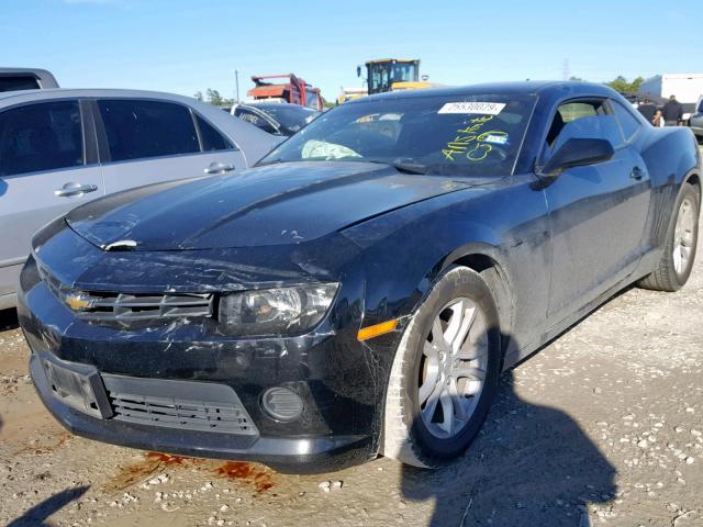 2G1FB1E37F9308254 - 2015 CHEVROLET CAMARO LS BLACK photo 2