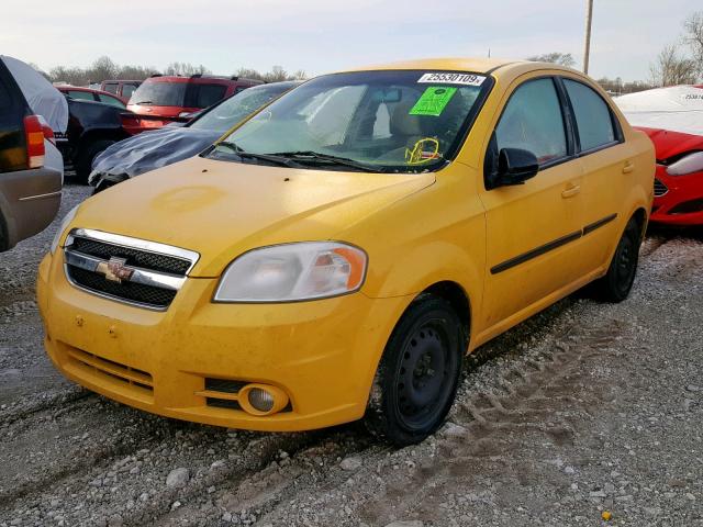 KL1TG5DEXAB114788 - 2010 CHEVROLET AVEO LT YELLOW photo 2