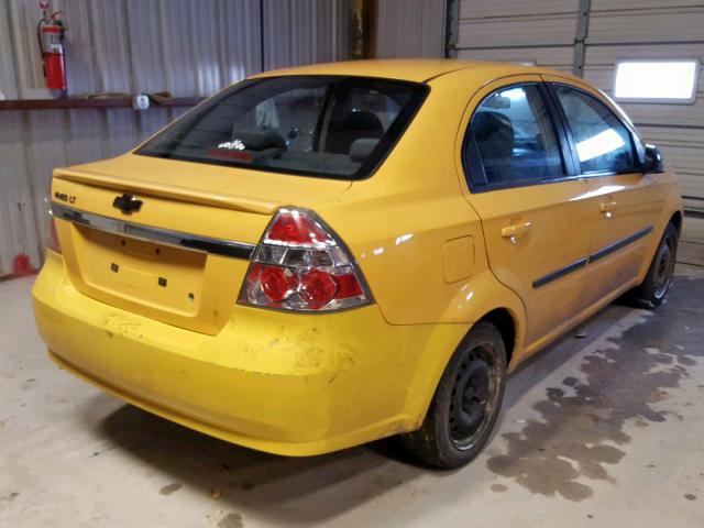 KL1TG5DEXAB114788 - 2010 CHEVROLET AVEO LT YELLOW photo 4