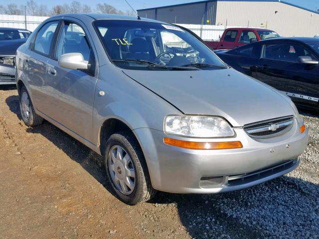 KL1TG52635B344593 - 2005 CHEVROLET AVEO LT SILVER photo 1