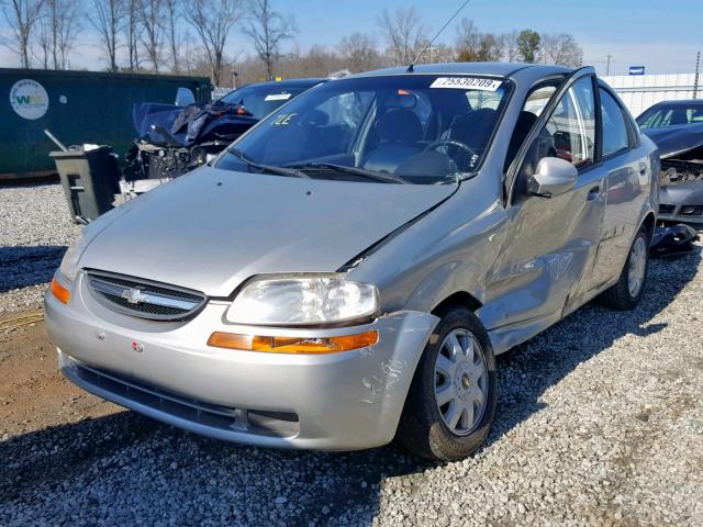 KL1TG52635B344593 - 2005 CHEVROLET AVEO LT SILVER photo 2