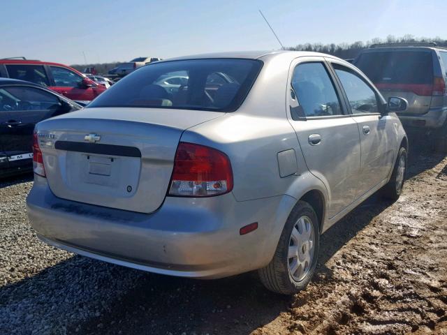 KL1TG52635B344593 - 2005 CHEVROLET AVEO LT SILVER photo 4