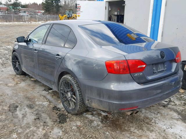 3VW1K7AJ0BM376760 - 2011 VOLKSWAGEN JETTA BASE Գրաֆիտ լուսանկար 3