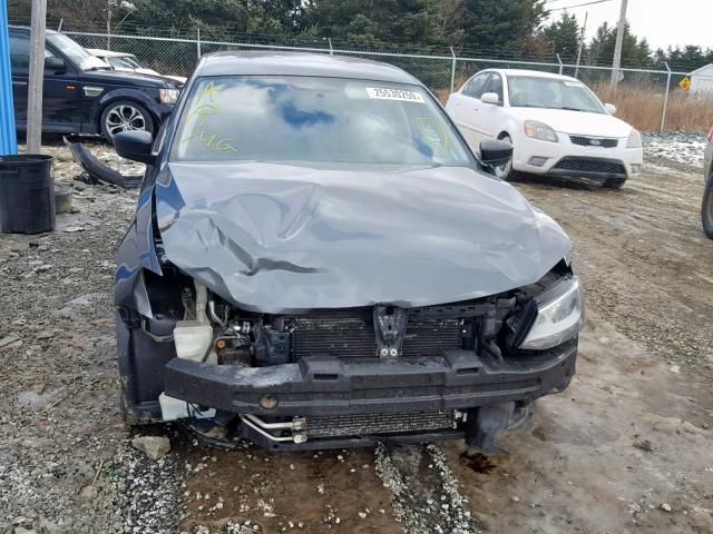 3VW1K7AJ0BM376760 - 2011 VOLKSWAGEN JETTA BASE Գրաֆիտ լուսանկար 9