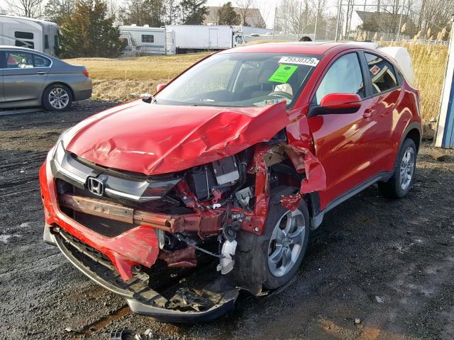 3CZRU6H5XGM765961 - 2016 HONDA HR-V EX RED photo 2