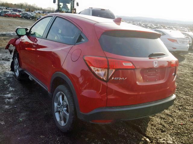 3CZRU6H5XGM765961 - 2016 HONDA HR-V EX RED photo 3