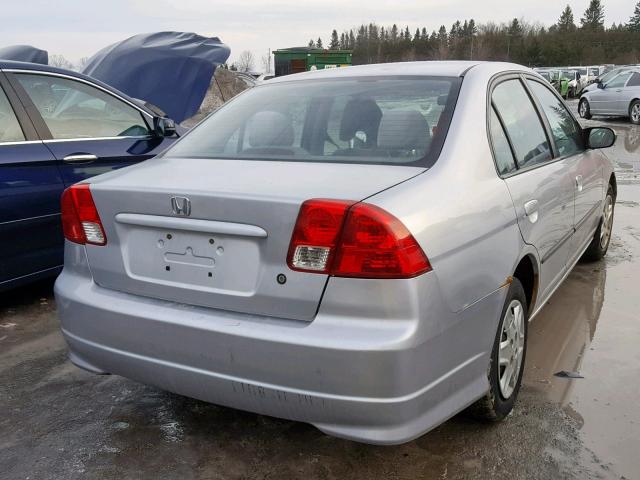 2HGES164X4H907342 - 2004 HONDA CIVIC DX SILVER photo 4