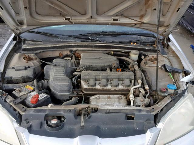 2HGES164X4H907342 - 2004 HONDA CIVIC DX SILVER photo 7