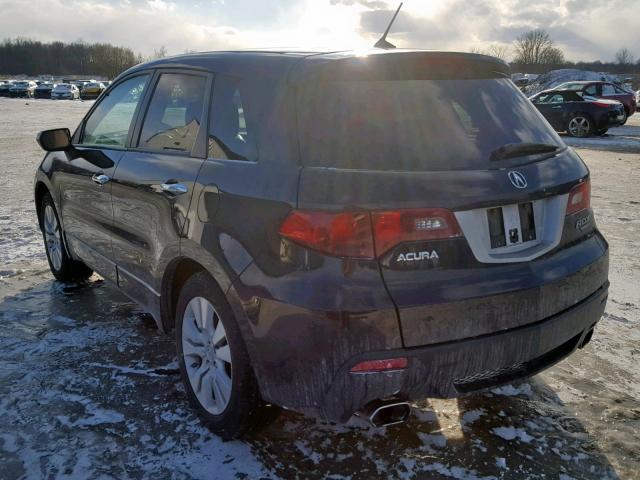 5J8TB2H27AA001958 - 2010 ACURA RDX BLACK photo 3