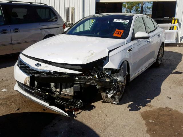 5XXGV4L25HG159580 - 2017 KIA OPTIMA SXL WHITE photo 2