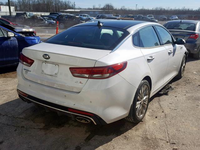 5XXGV4L25HG159580 - 2017 KIA OPTIMA SXL WHITE photo 4