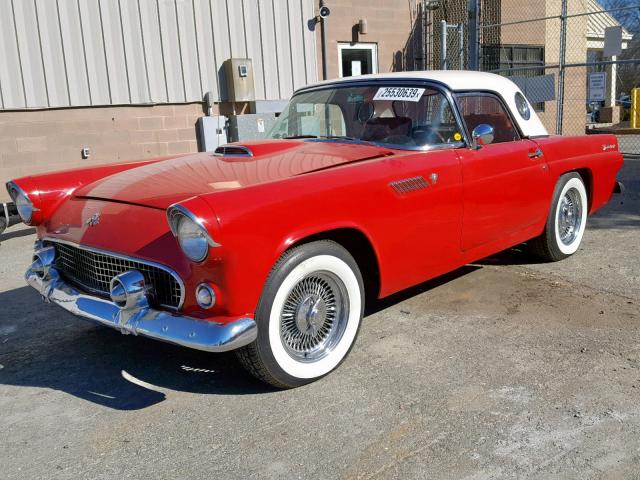 P5FH113460 - 1955 FORD T-BIRD RED photo 2