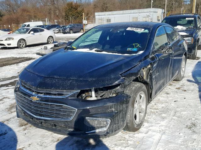 1G1ZB5ST8JF100683 - 2018 CHEVROLET MALIBU LS BLACK photo 2