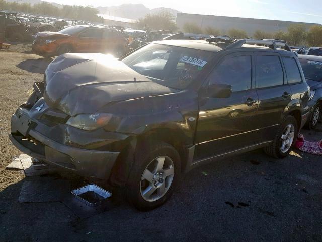 JA4LX41G83U076214 - 2003 MITSUBISHI OUTLANDER BLACK photo 2