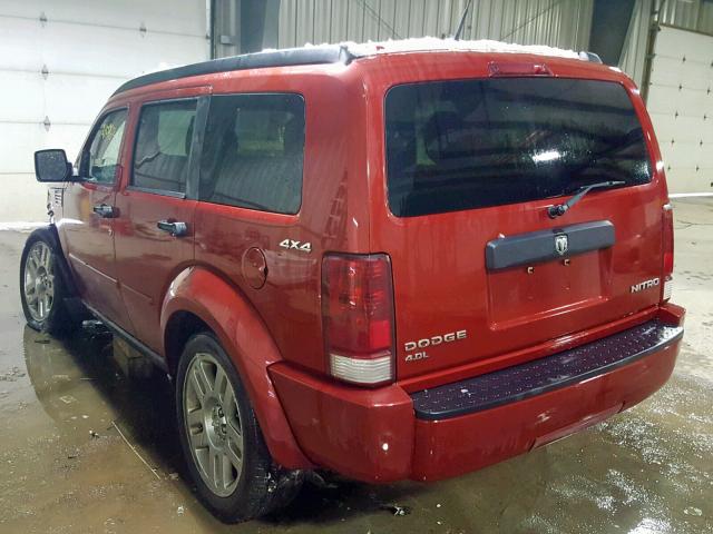 1D4PU4GX9BW505566 - 2011 DODGE NITRO HEAT BURGUNDY photo 3