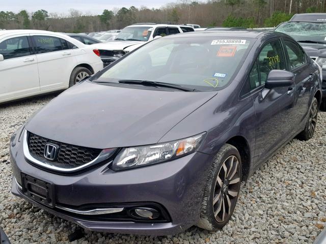 19XFB2F9XEE079455 - 2014 HONDA CIVIC EXL GRAY photo 2