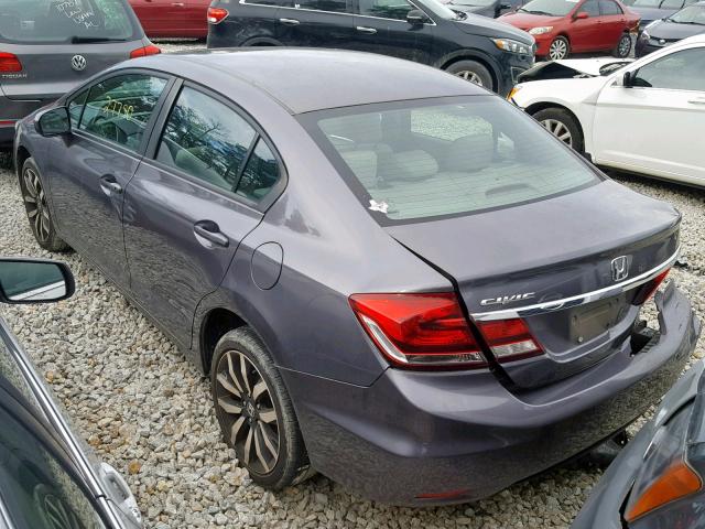 19XFB2F9XEE079455 - 2014 HONDA CIVIC EXL GRAY photo 3