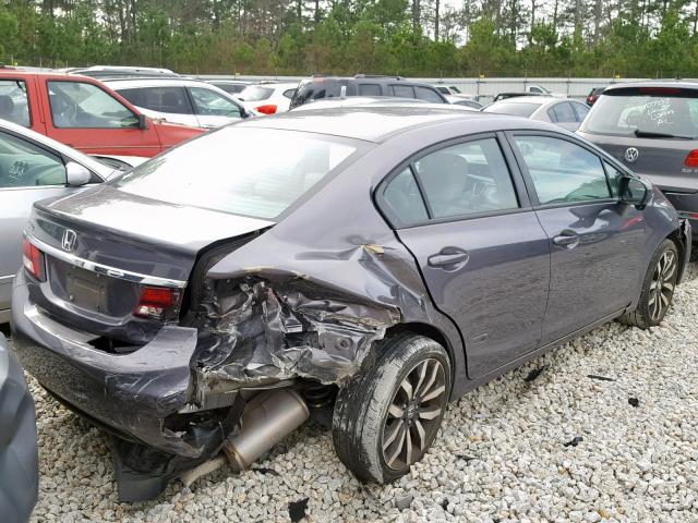 19XFB2F9XEE079455 - 2014 HONDA CIVIC EXL GRAY photo 4