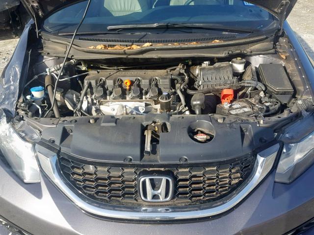 19XFB2F9XEE079455 - 2014 HONDA CIVIC EXL GRAY photo 7