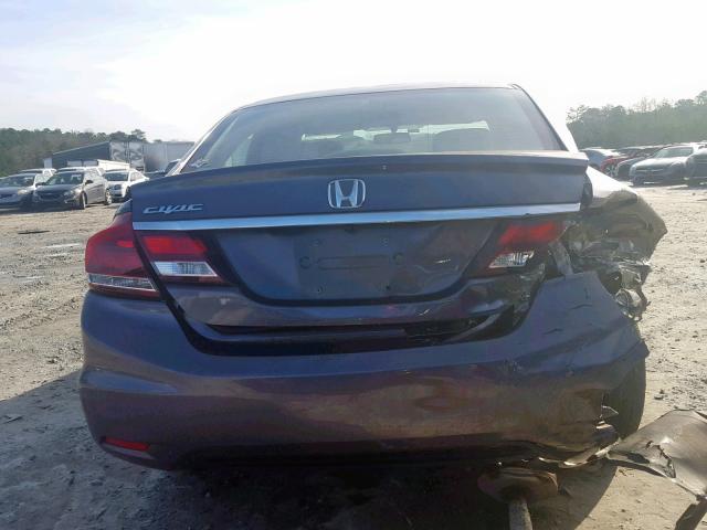 19XFB2F9XEE079455 - 2014 HONDA CIVIC EXL GRAY photo 9