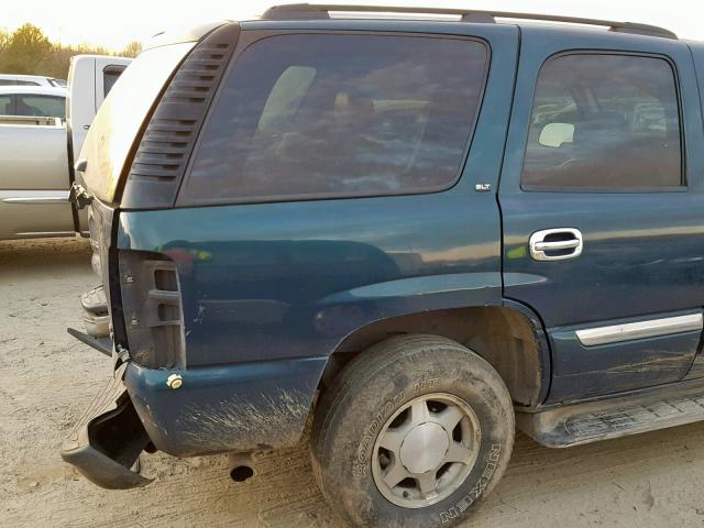 1GKEC13T45R261924 - 2005 GMC YUKON GREEN photo 9