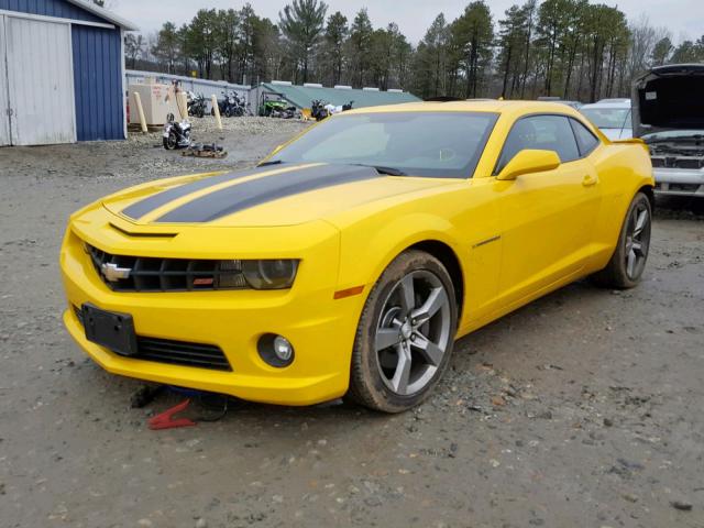 2G1FK1EJ8C9153921 - 2012 CHEVROLET CAMARO 2SS YELLOW photo 2