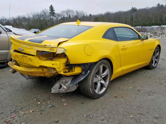 2G1FK1EJ8C9153921 - 2012 CHEVROLET CAMARO 2SS YELLOW photo 4