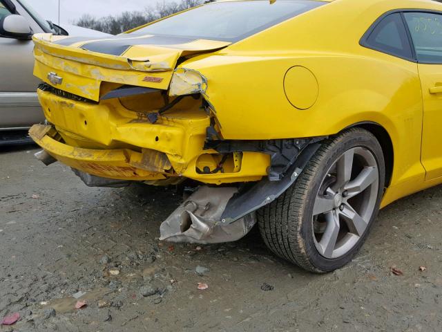 2G1FK1EJ8C9153921 - 2012 CHEVROLET CAMARO 2SS YELLOW photo 9