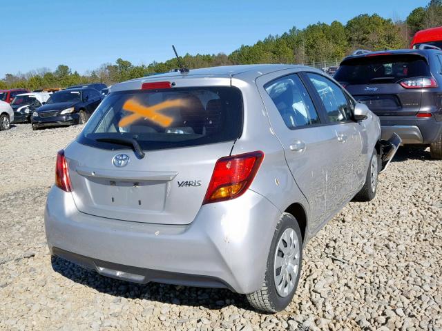 VNKKTUD33HA073002 - 2017 TOYOTA YARIS L SILVER photo 4