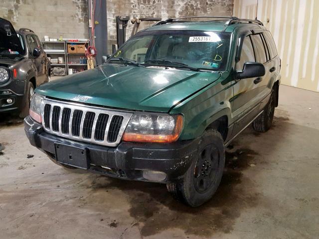 1J4GW58S1XC690117 - 1999 JEEP GRAND CHER GREEN photo 2