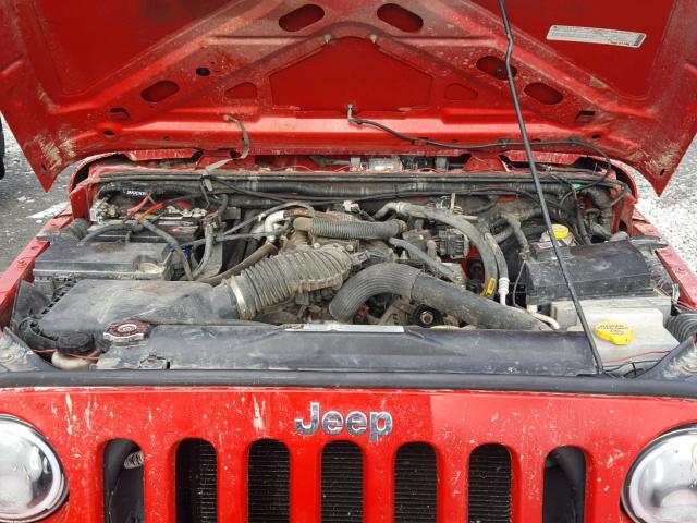 1J4AA2D13AL150808 - 2010 JEEP WRANGLER S RED photo 7