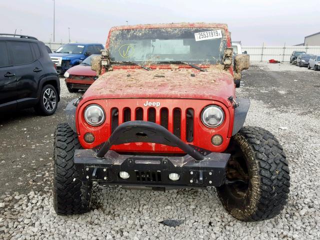 1J4AA2D13AL150808 - 2010 JEEP WRANGLER S RED photo 9